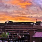 Ruhr-Universität Bochum bei Sonnenuntergang