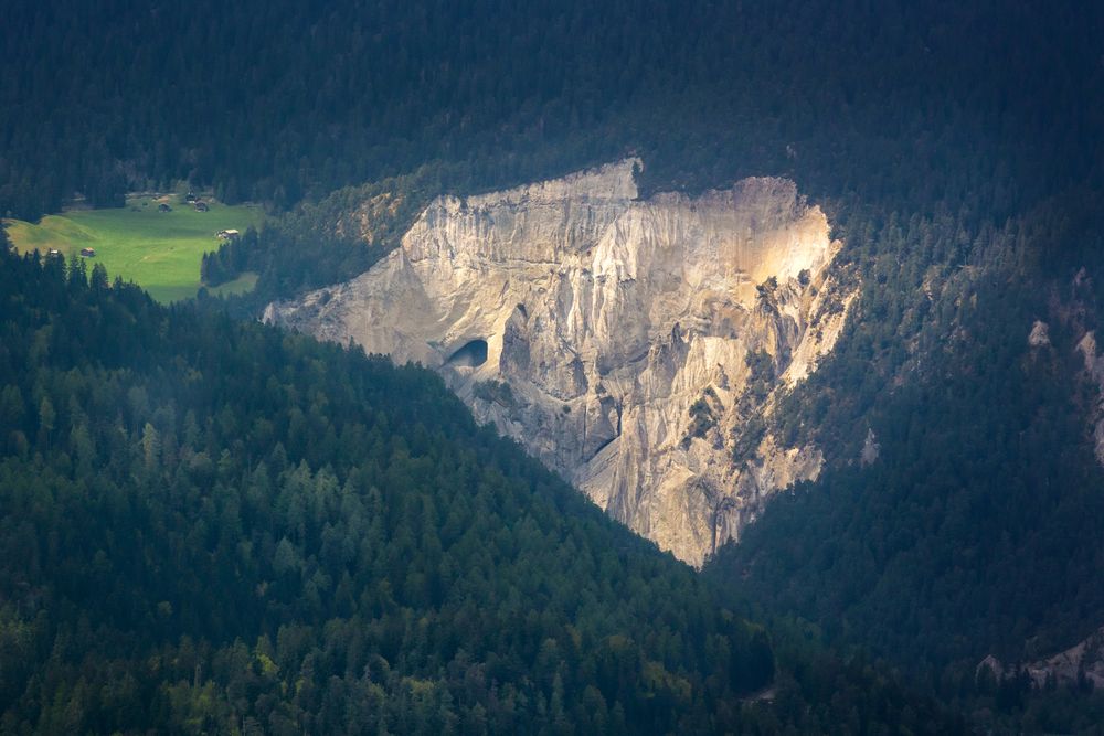 Ruinaulta im Abendlicht