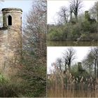 Ruine auf einer Insel im Bagno Park