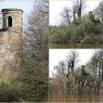 Ruine auf einer Insel im Bagno Park