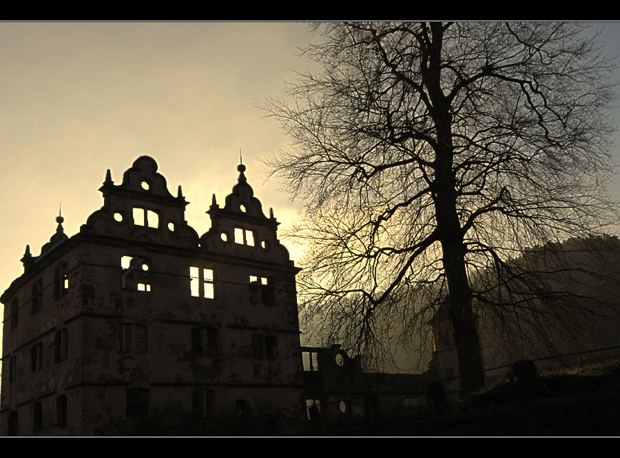 Ruine des abgebrannten Jagdschlosses im Kloster Hirsau