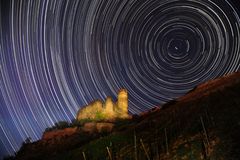 Ruine Ehrenfels bei Langzeitbelichtung über 4 Stunden