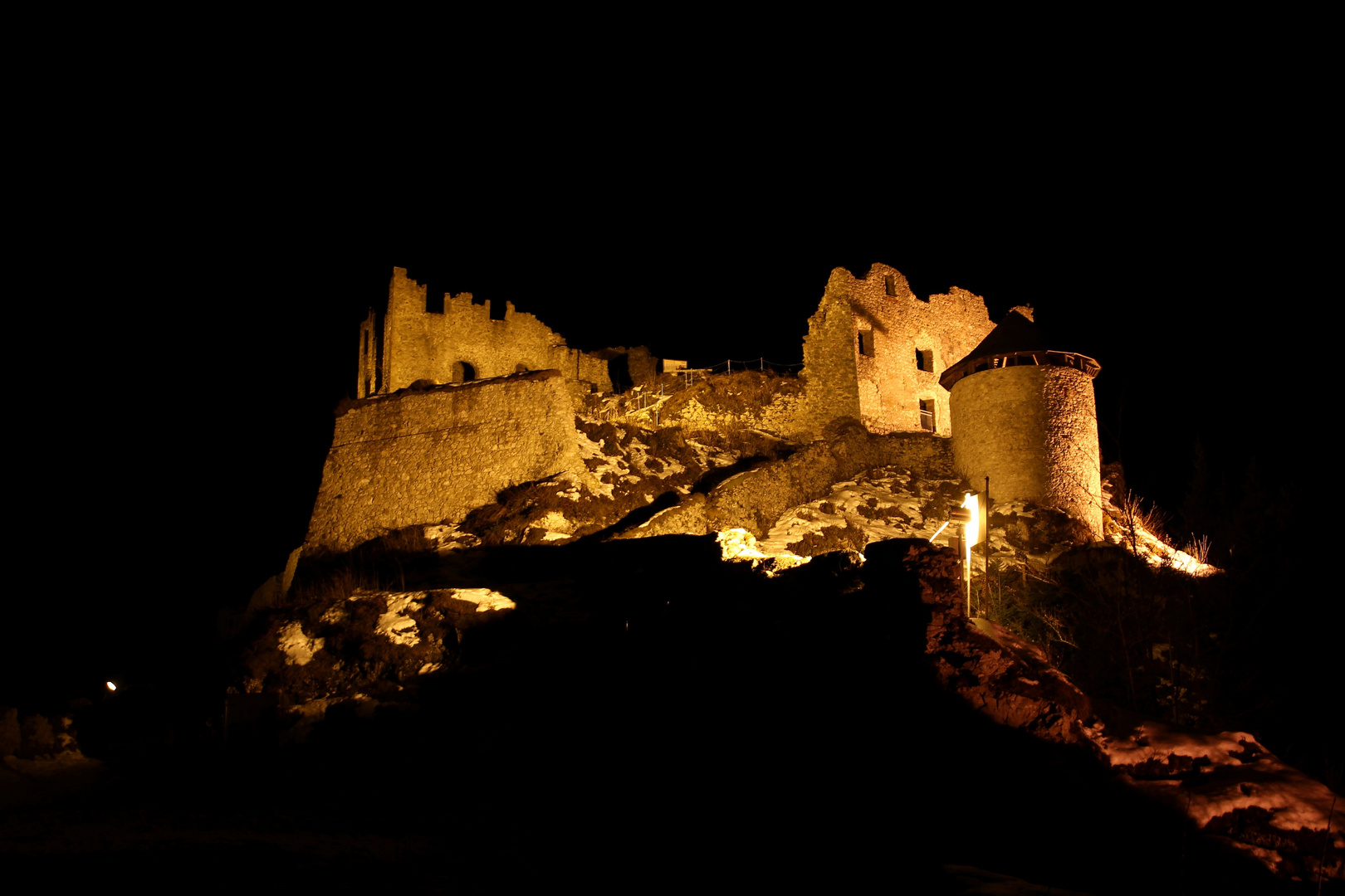 Ruine Erenberg bei Nacht