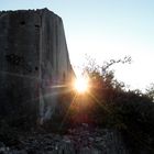 Ruine im Licht des Sonnenuntergangs