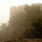 Ruine Reußenstein im Nebel