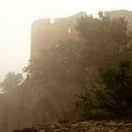 Ruine Reußenstein im Nebel