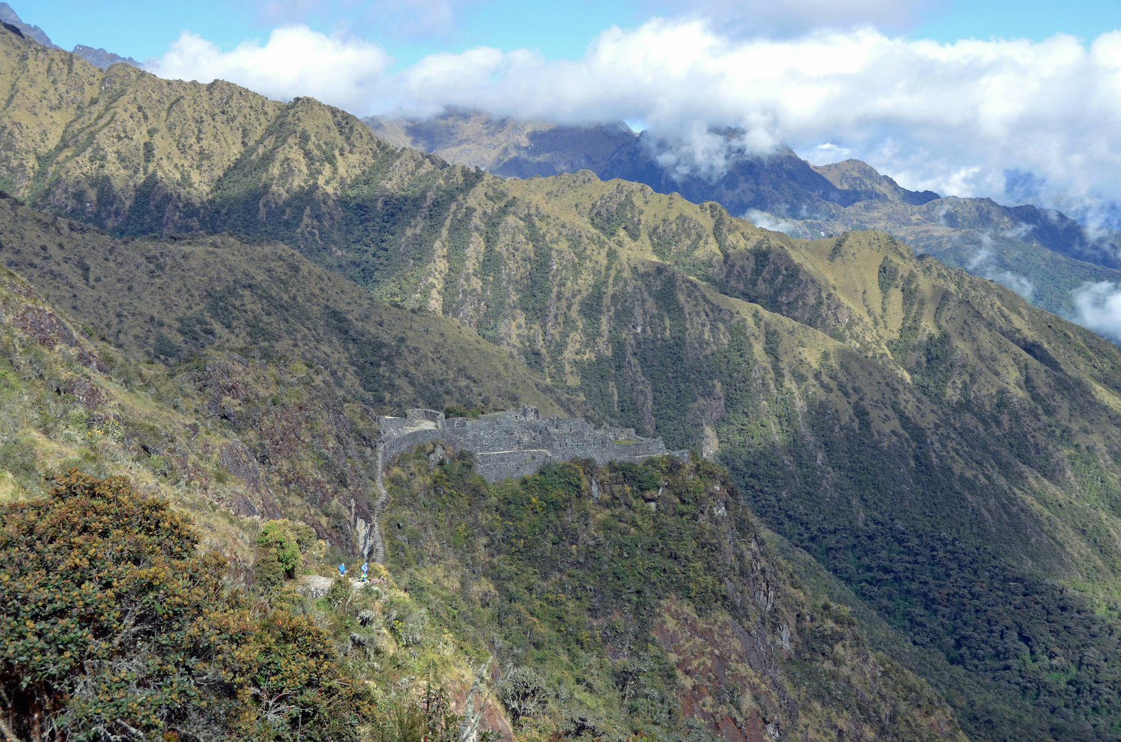 Ruinen der Inkas auf dem klassischen Inka-Trail nach Machu Picchu