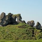 Ruinen einer Normannenburg, Clonmacnoise, Irland