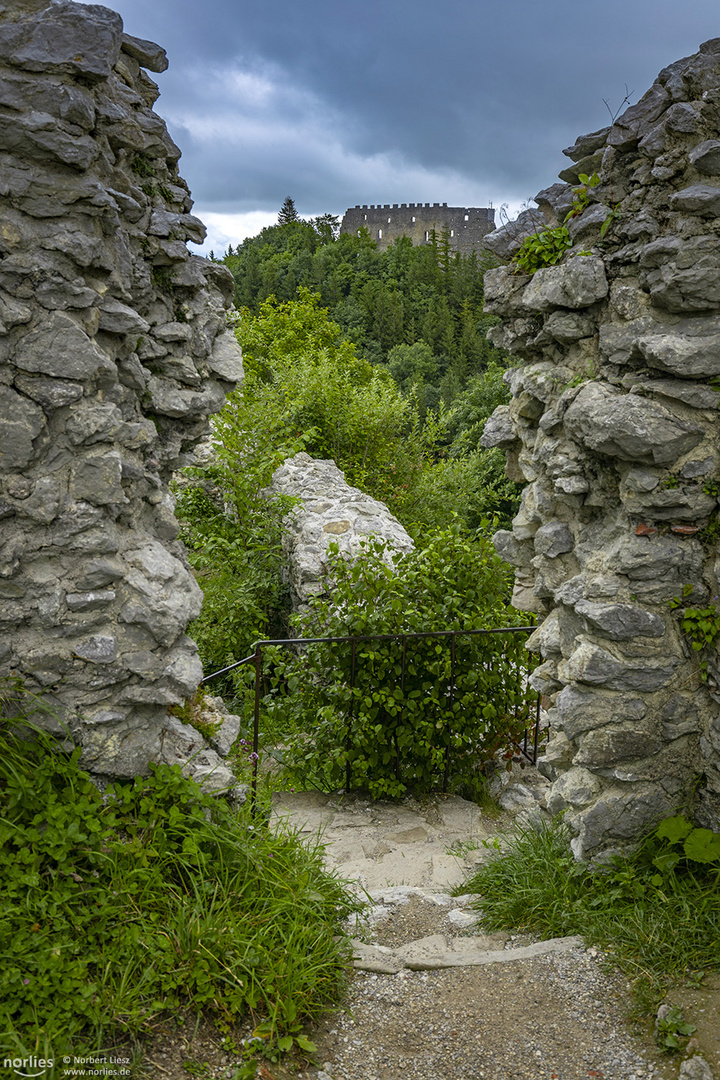 Ruinenblick auf Eisenberg