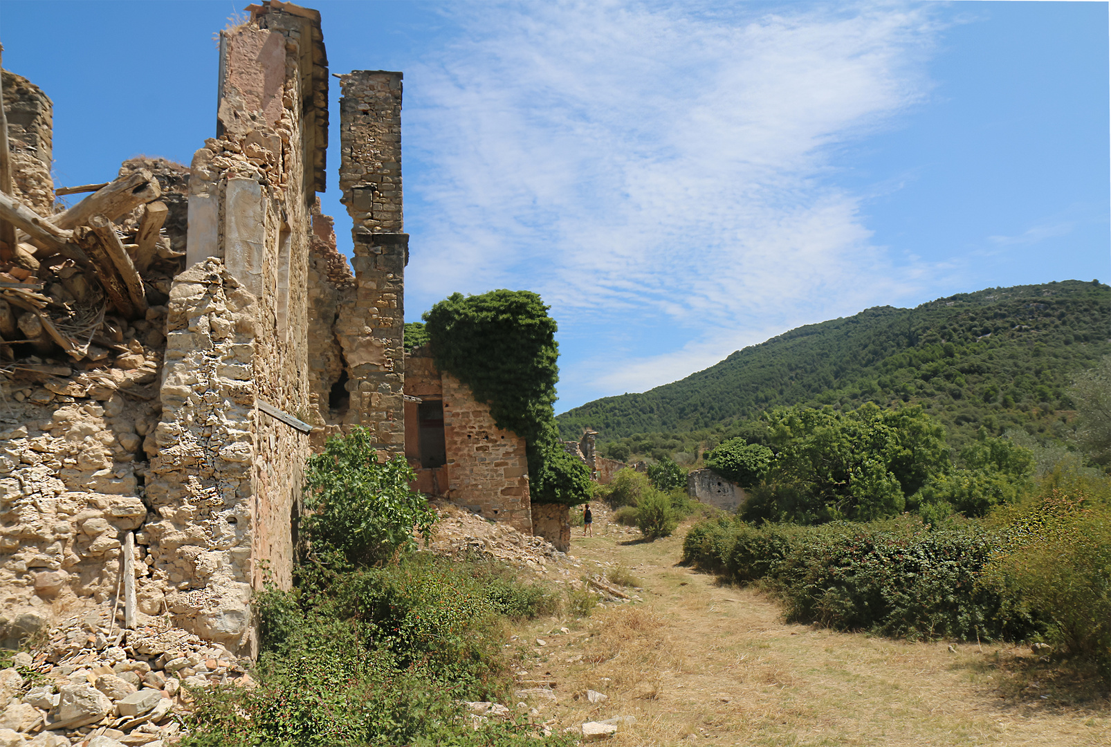 ruines d'un ancien village dans des zones désertées près de Pampelune