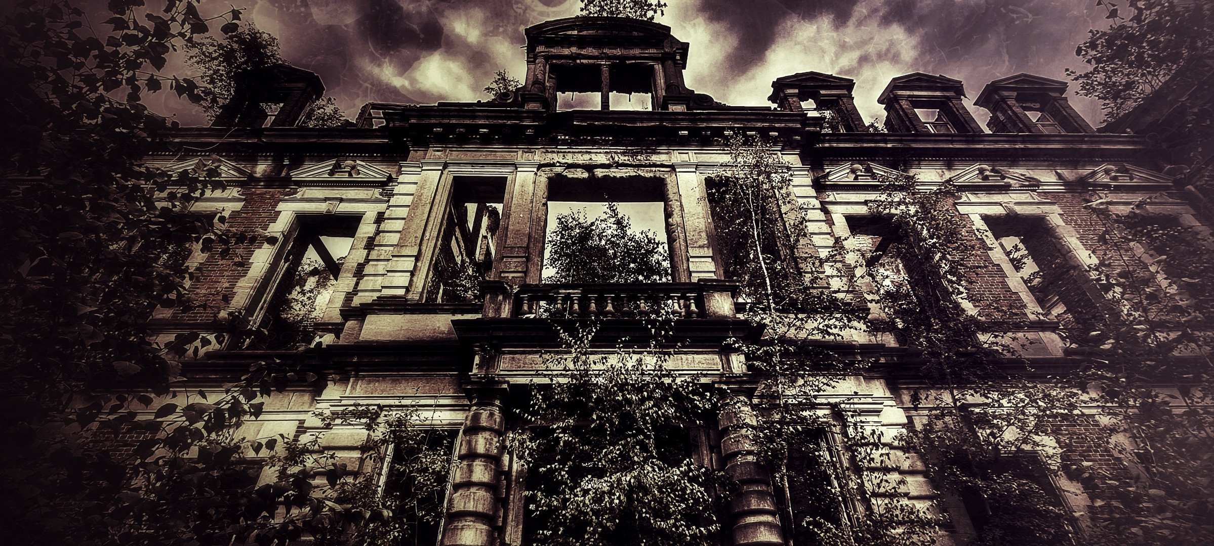 Ruines of an old castle in Belgium