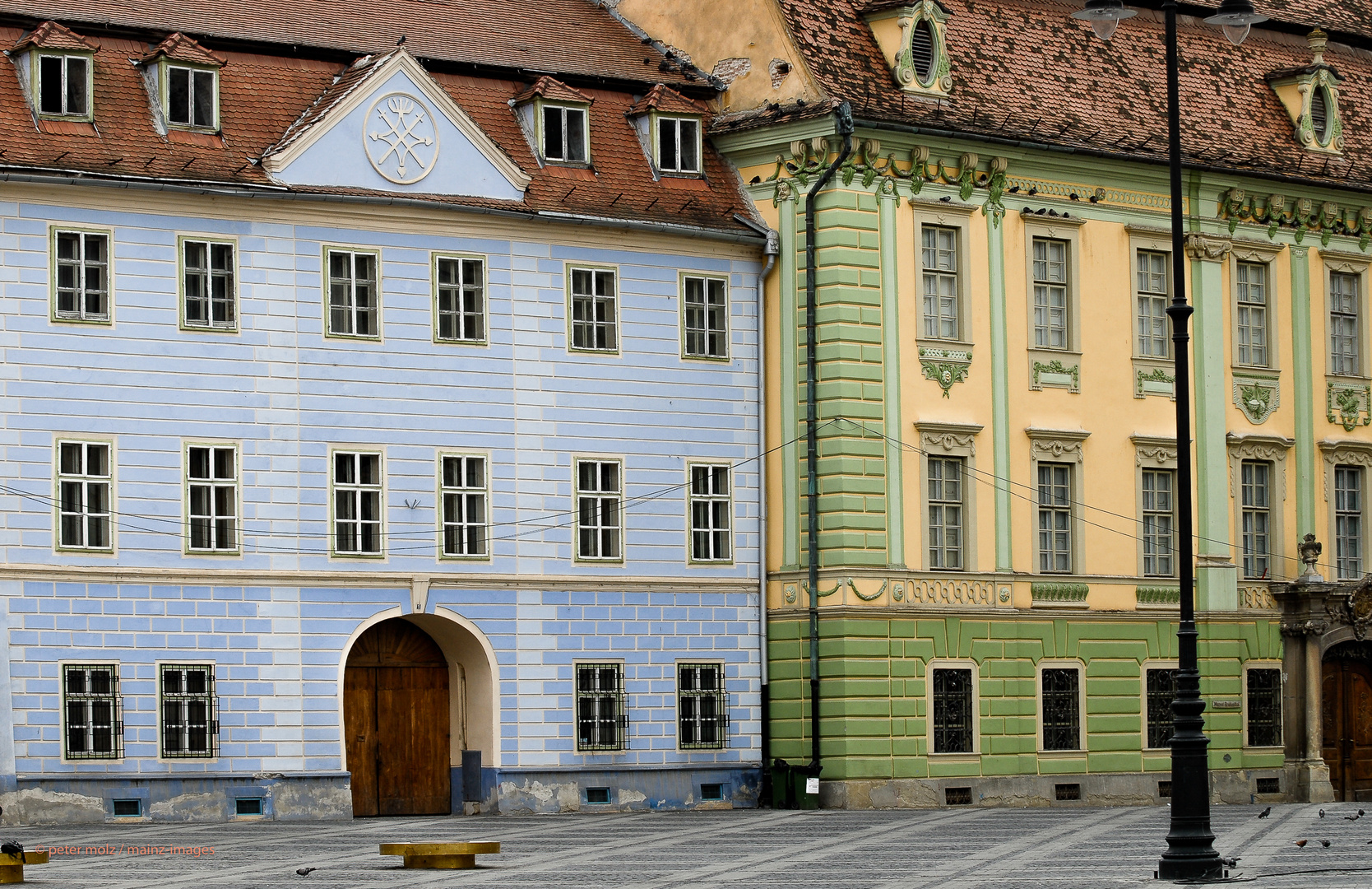 Rumänien - Blaues Stadthaus und Brukenthal-Palais in Sibiu/Hermannstadt | Juni 2006 