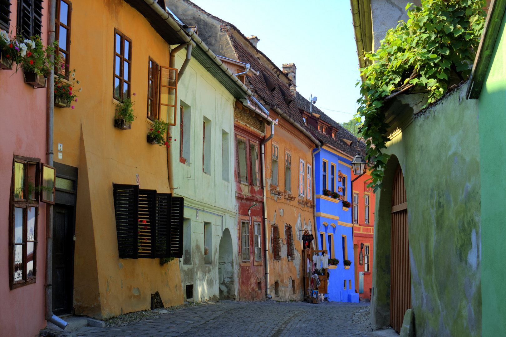 Rumänienrundreise 35 - Schässburg / Sighisoara Altstadtgasse