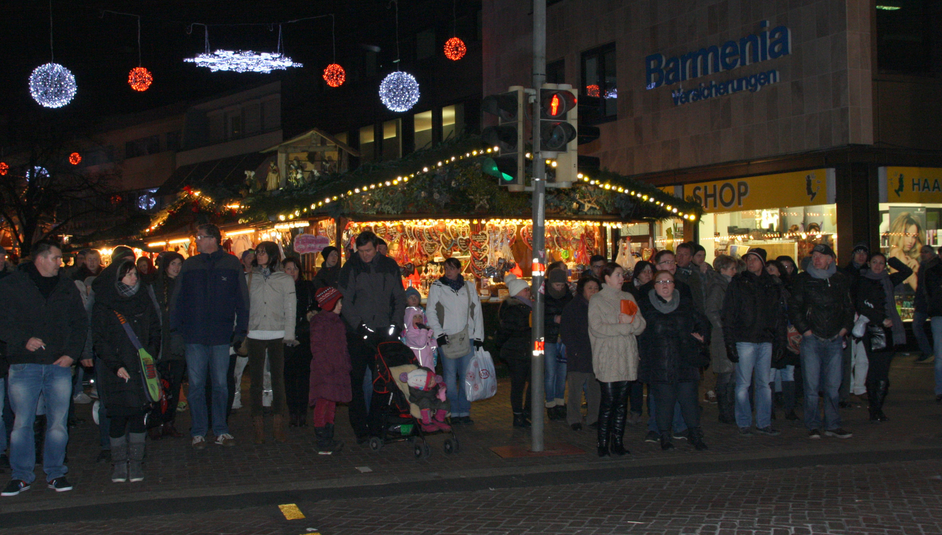 Rummel auf dem Weihnachtsmarkt