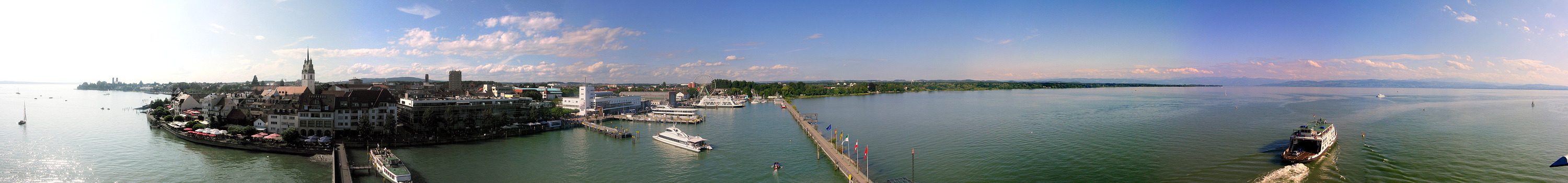 Rundblick vom Moleturm Friedrichshafen