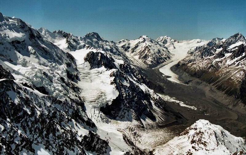 Rundflug über die Southern Alps