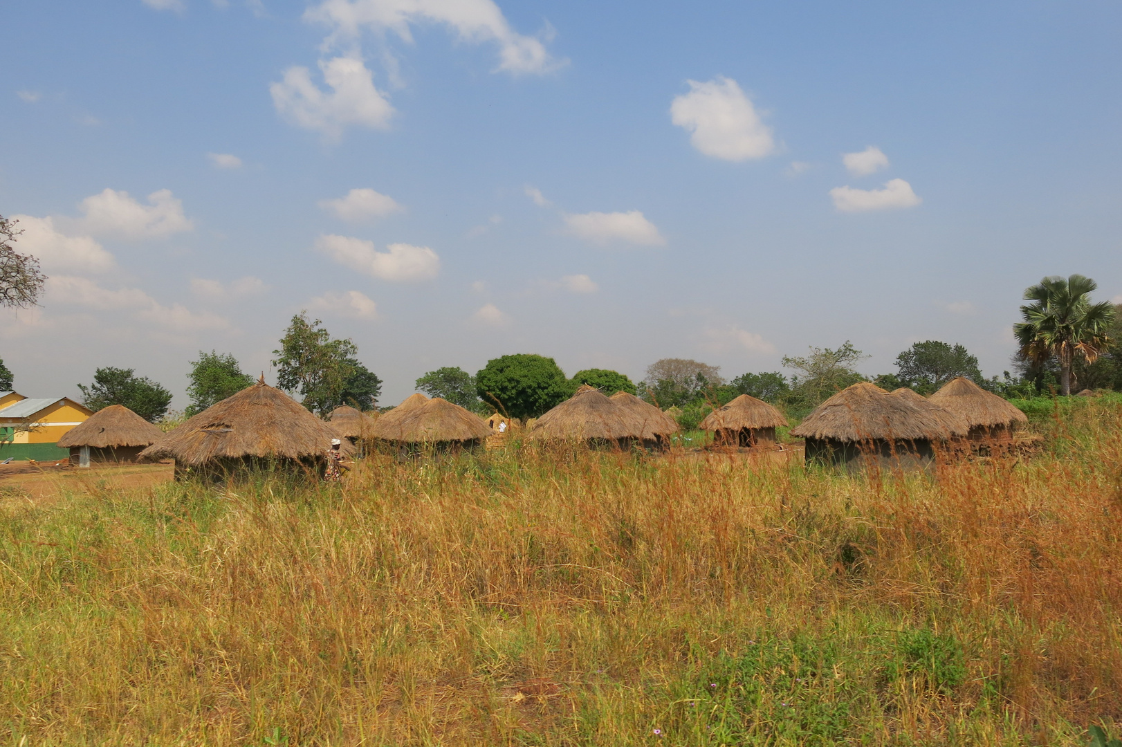 Rundhüttendorf in Nord-Uganda