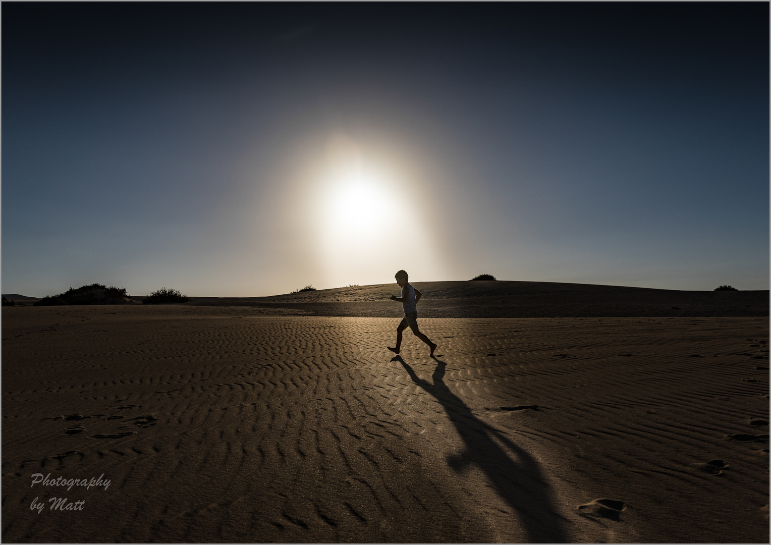 running in the desert...