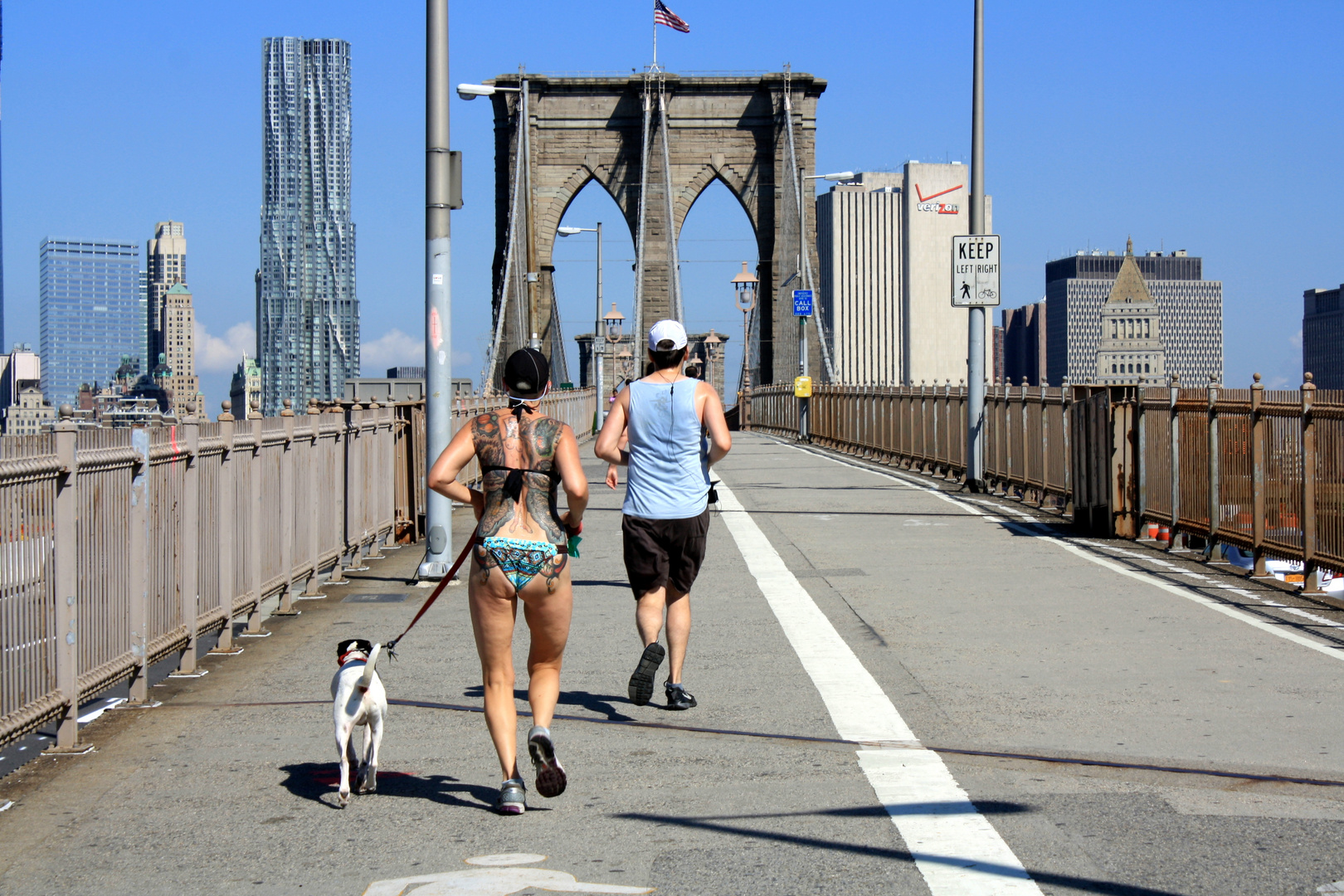 Running on the Brooklyn Bridge