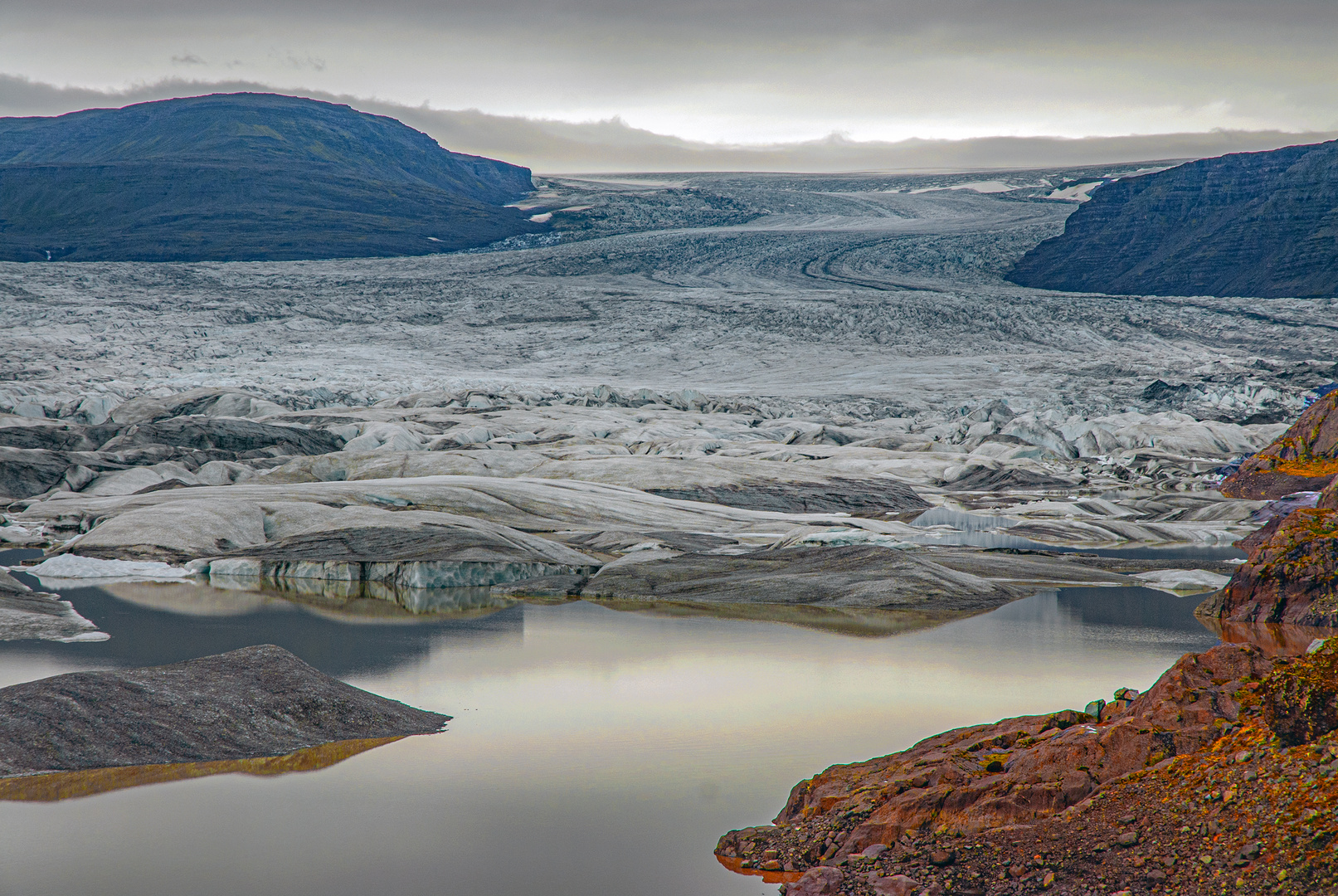 Runout of the Hoffell glacier