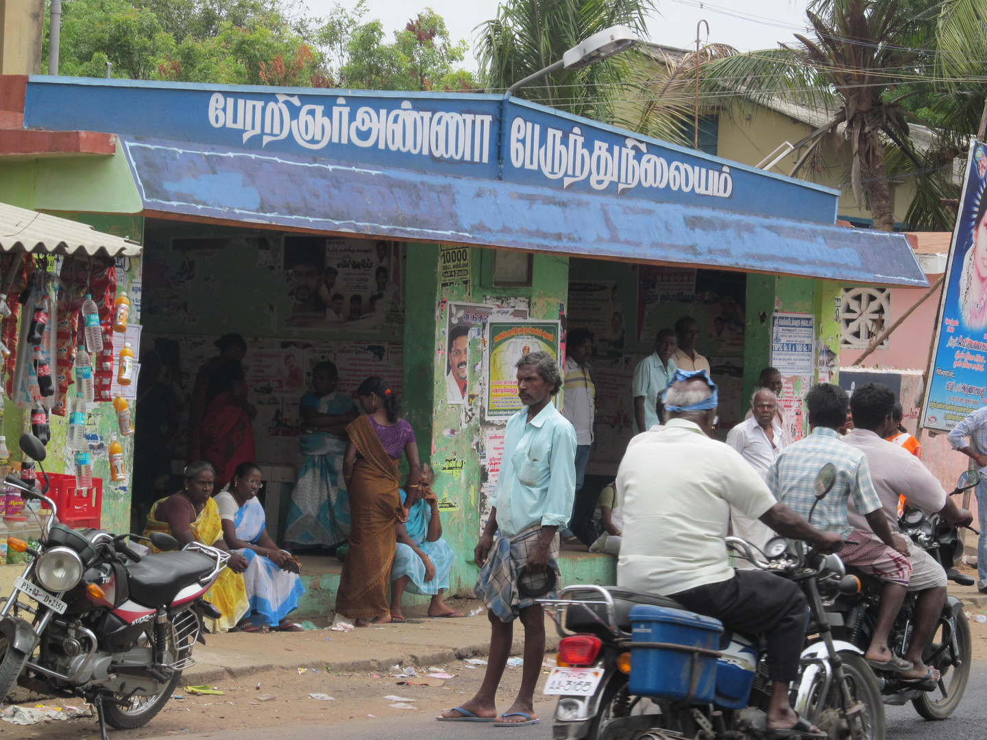 Rural Bus Stop in TamilNadu South India