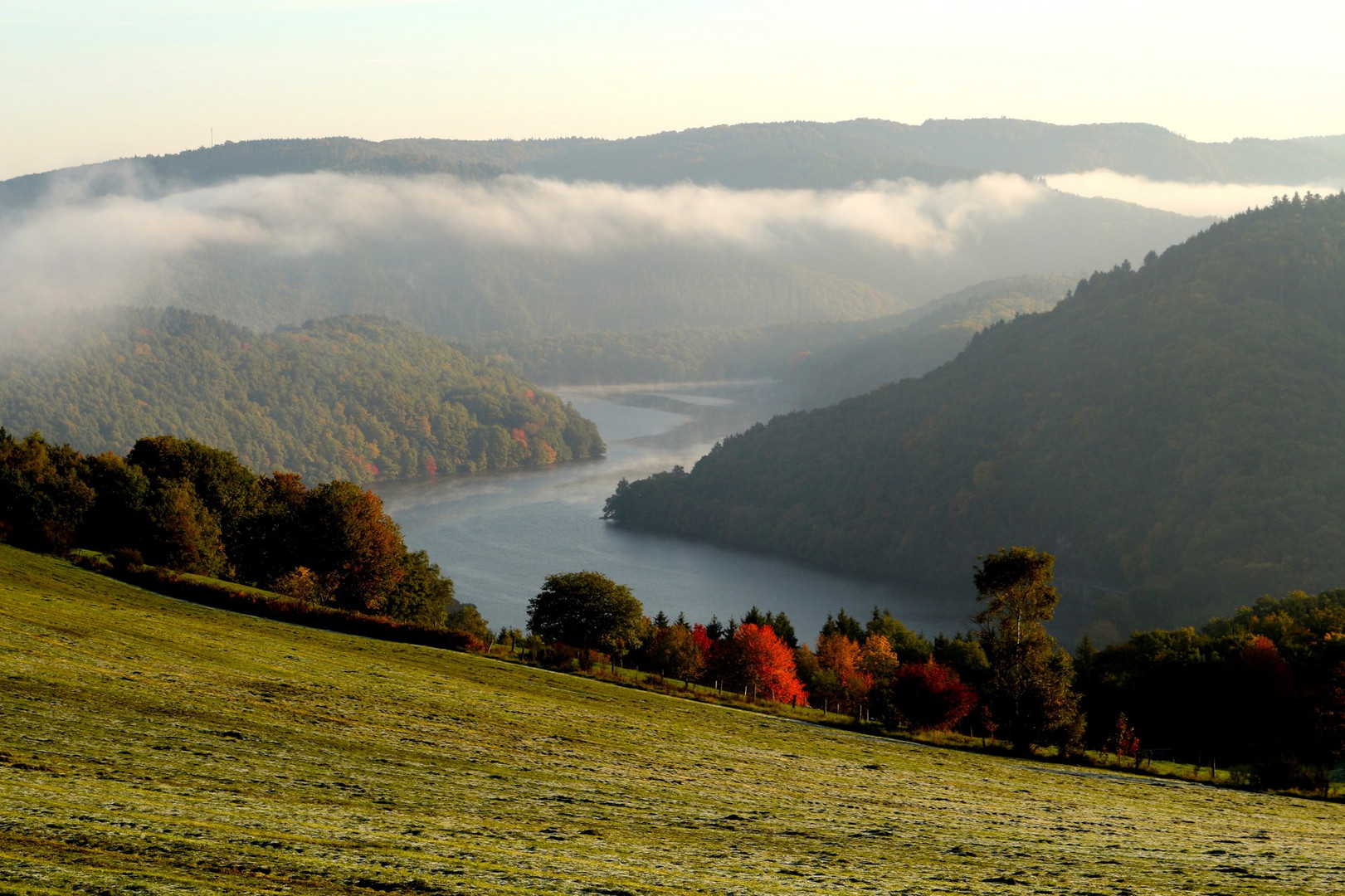 Rursee am Herbstmorgen