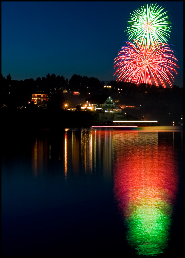 Rursee in Flammen