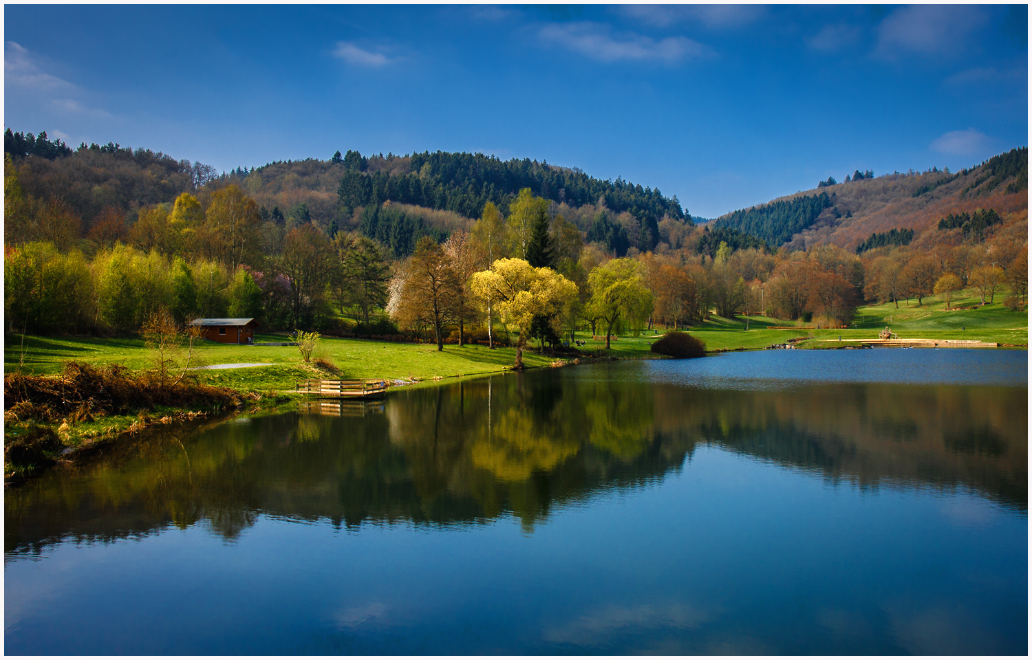 Rursee in Rurberg im Nationalpark Eifel