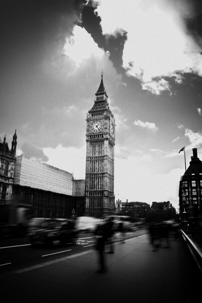 Rush Hour at Big Ben, London
