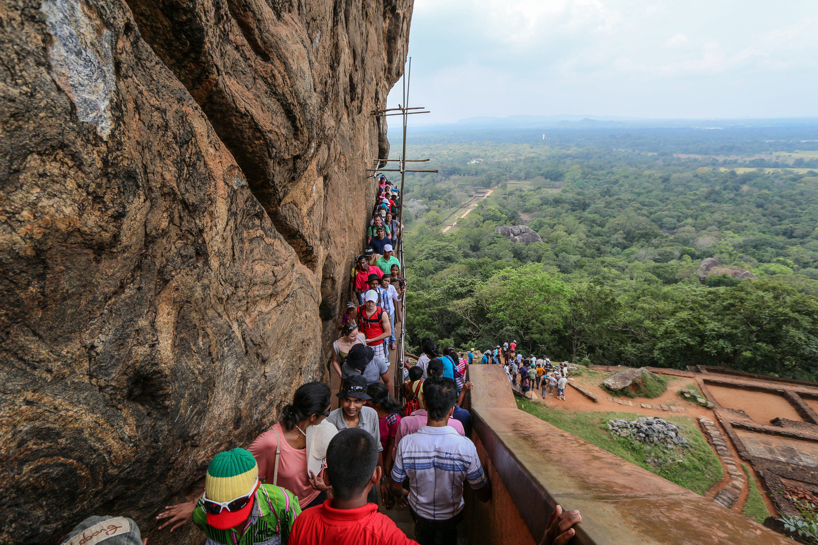 Rush hour at sigiriya rock