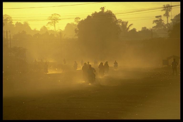 Rush hour in Banlung