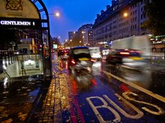 Rush hour in the rain