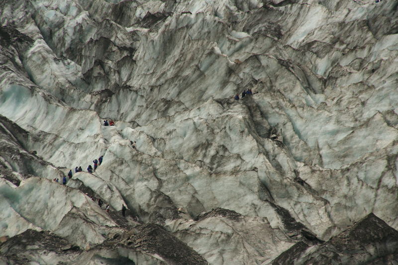 rush hour on the glacier