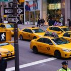 Rush Hour Yellow Cab in New York City