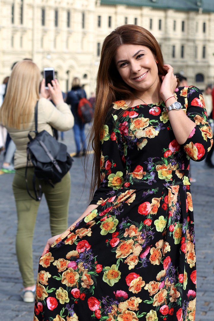 Russian beauty on the red square