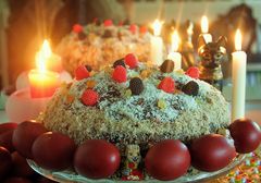 Russian Easter Cake & Candles