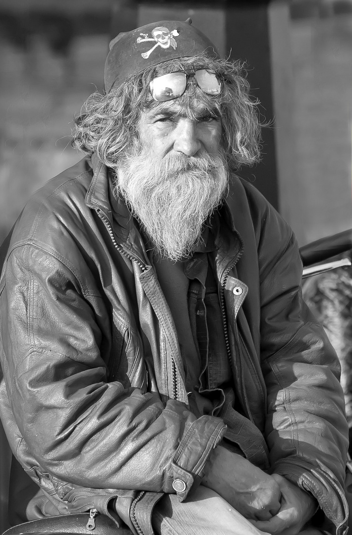 Russian old biker