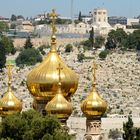 Russisch-orthodoxe Kirche und Blick auf den Tempelberg