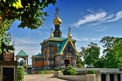 Russische Kapelle auf der Mathildenhöhe zu Darmstadt - Original in Farbe