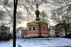 Russische Kapelle im Winterlicht