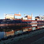 Russisches Containerschiff FESCO VORONEZH auf dem Nord-Ostsee-Kanal