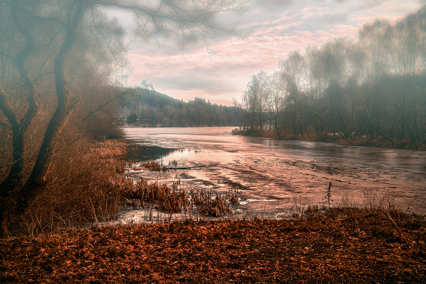 Rußweiher leichter Nebel