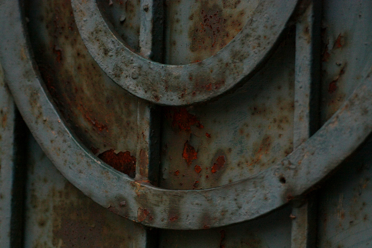 rusted metal door