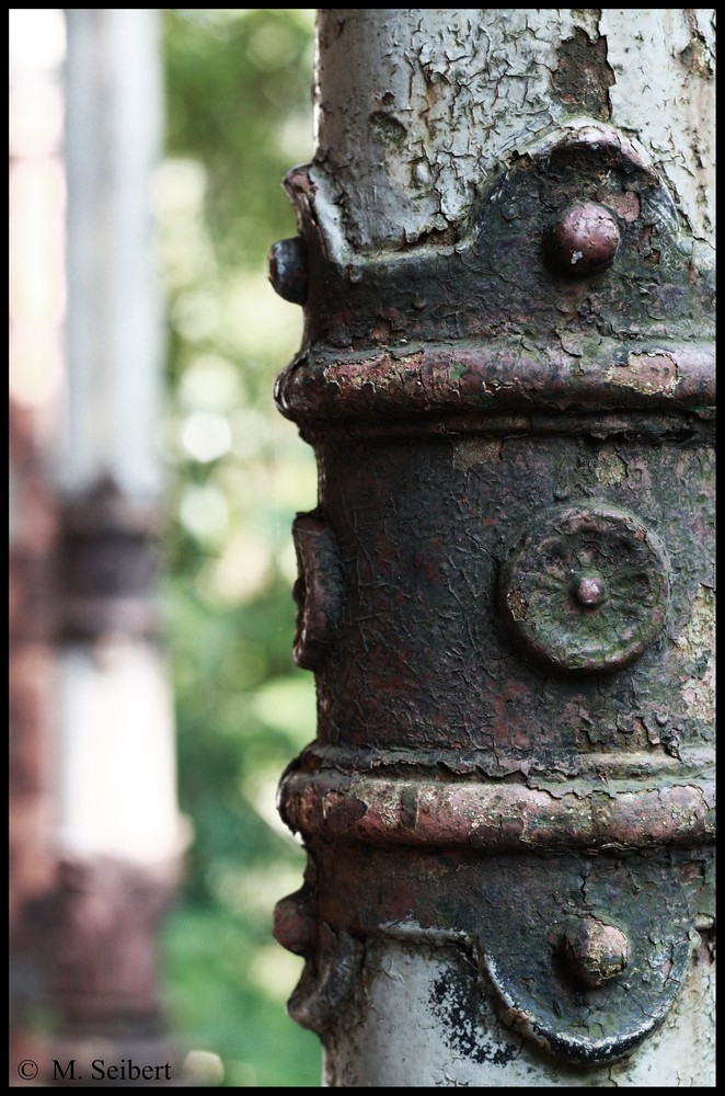 Rusty column.