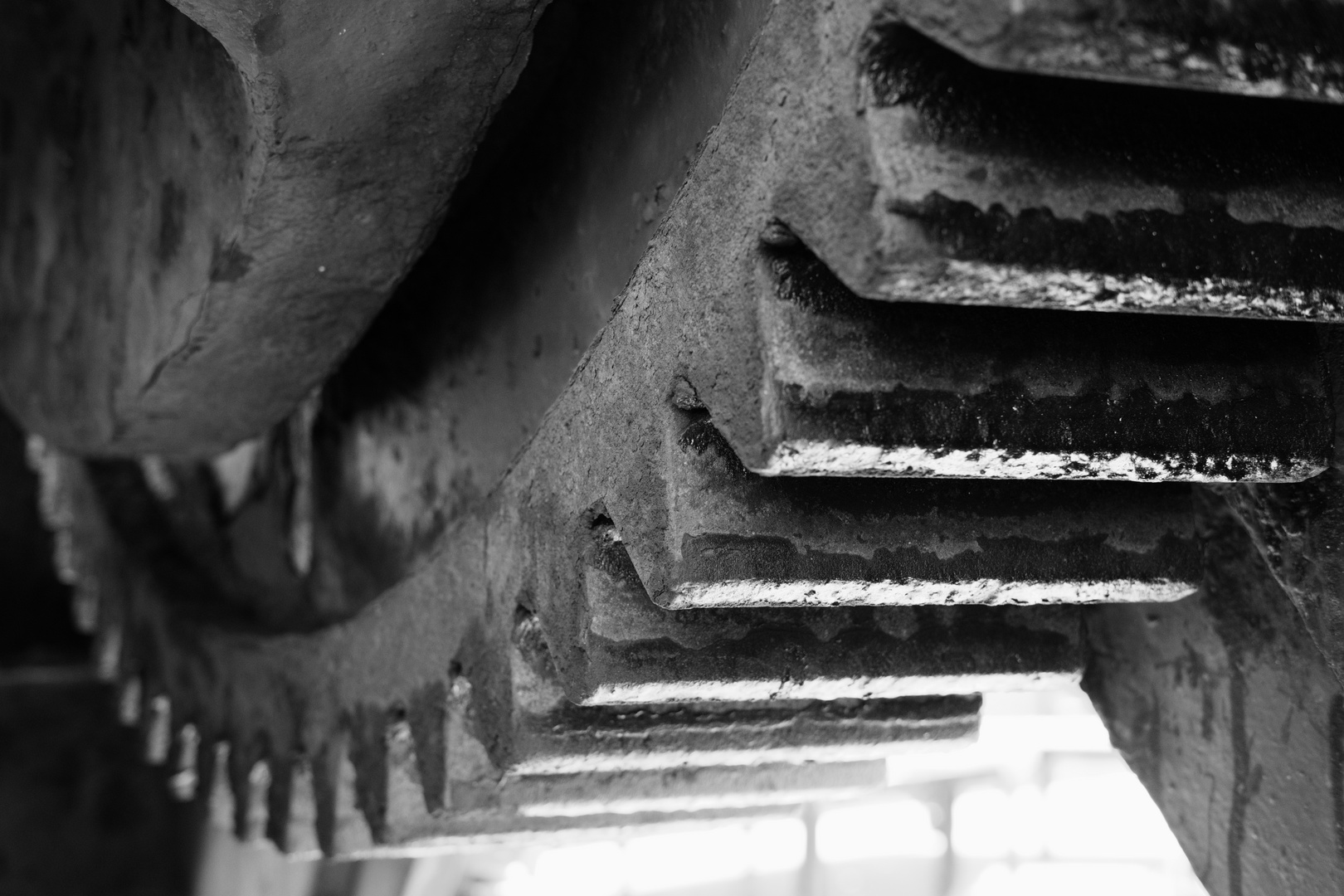 rusty teeth of a giant old cogwheel (diametre more than 2m!)