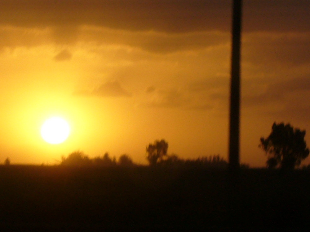 rutas y atardecer