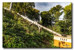 Rutsche zum Transport der Erde- Ausgrabung