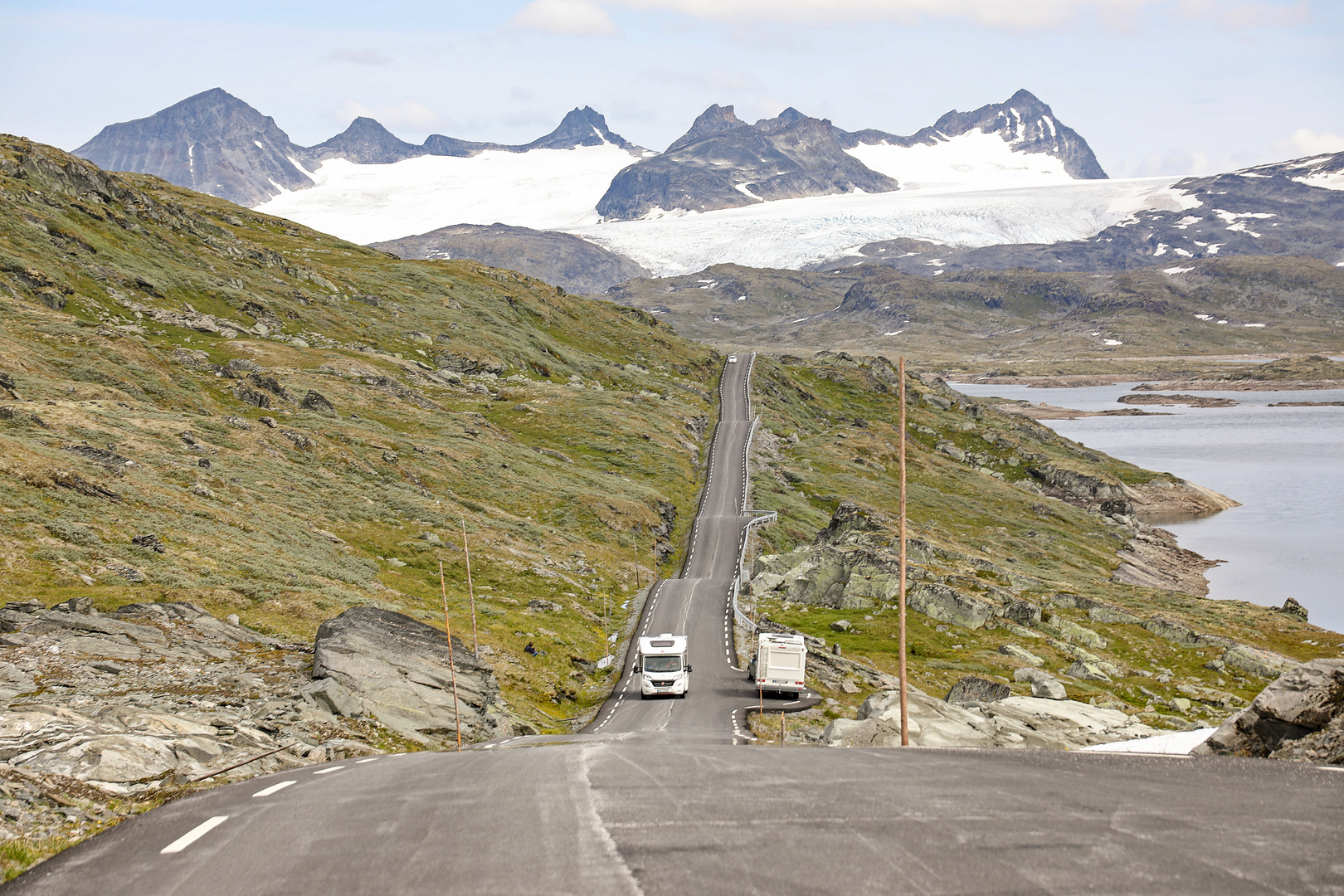 RV 55 Sognefjellsveien in Richtung Lom