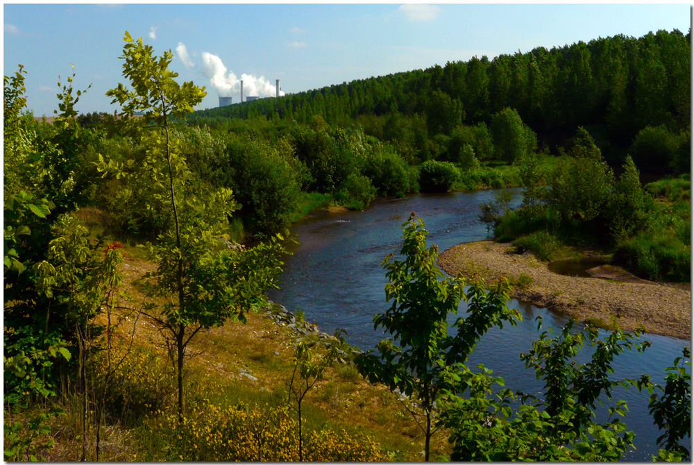 RWE - Renaturierungsgebiet des Braunkohlentagebaus - Kraftwerk Weisweiler