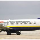 Ryan Air mit Werbung